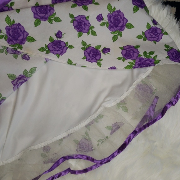 GUC Dressbarn Spring/Easter White/Purple Dress - Picture 4 of 8